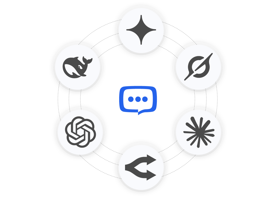 AI reply assistant mockup