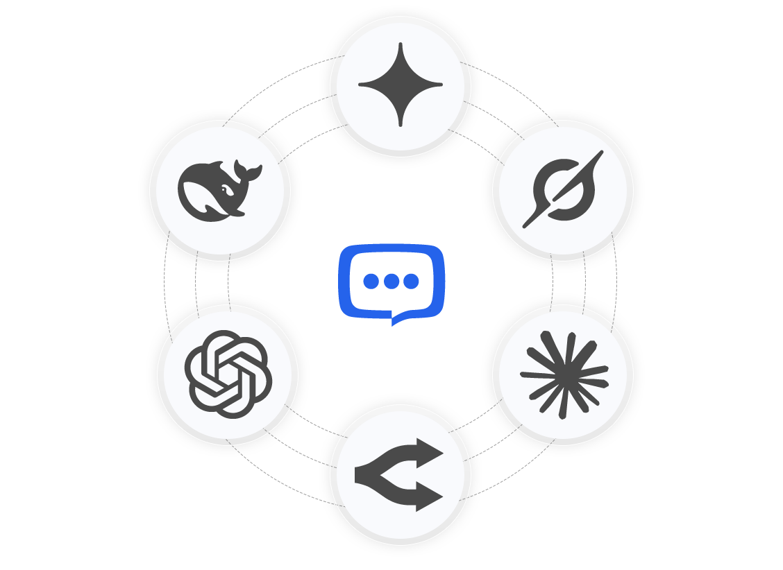 AI reply assistant mockup