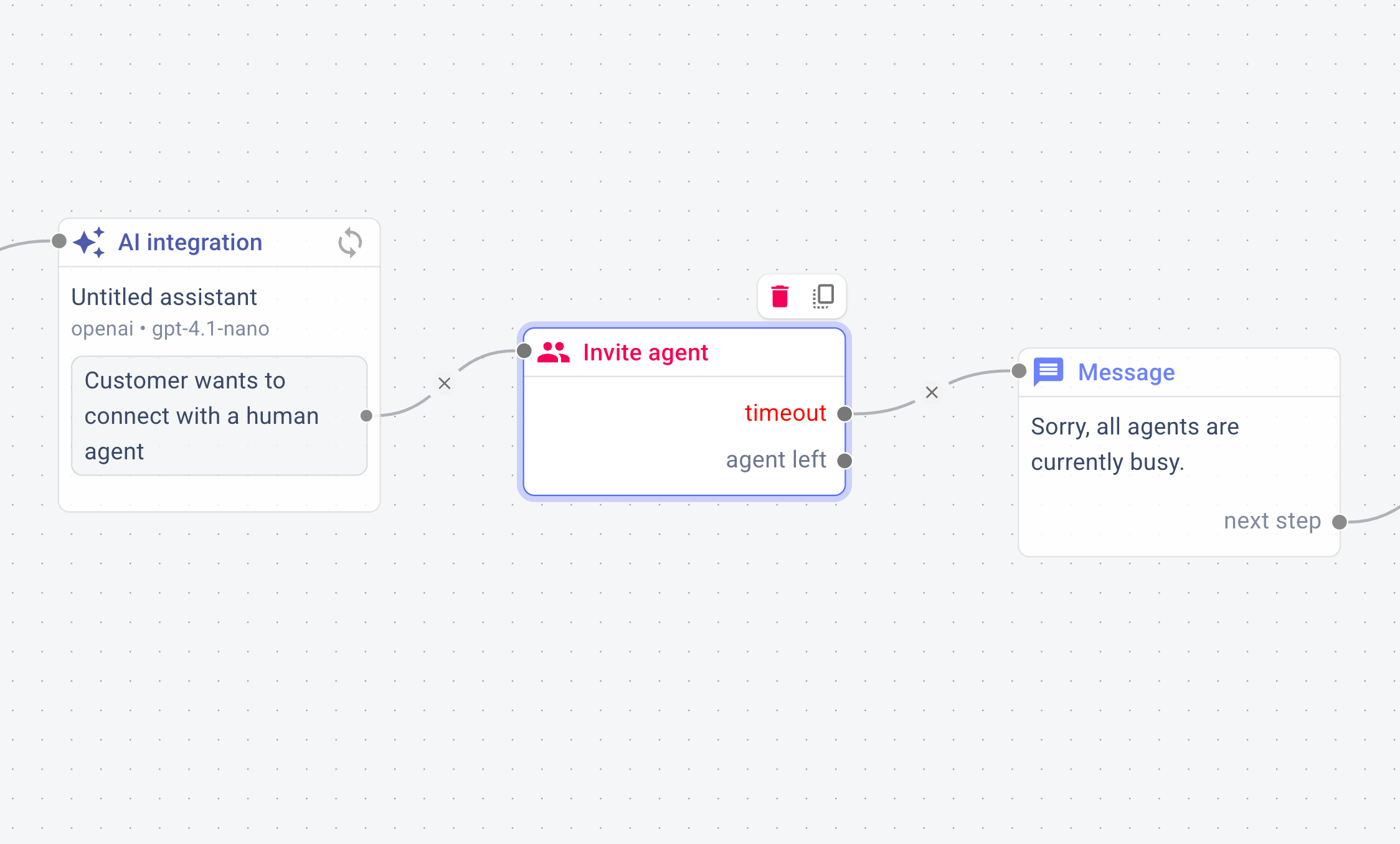 Automation builder workflow preview