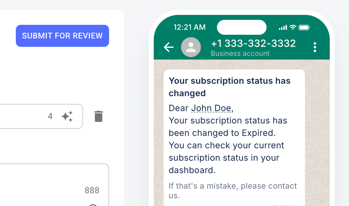 WhatsApp campaign audience builder mockup